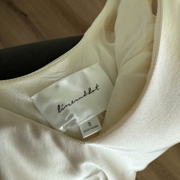 Revolve "Line and Dot" Off-White Silk Dress - Small - Picture 2 of 2